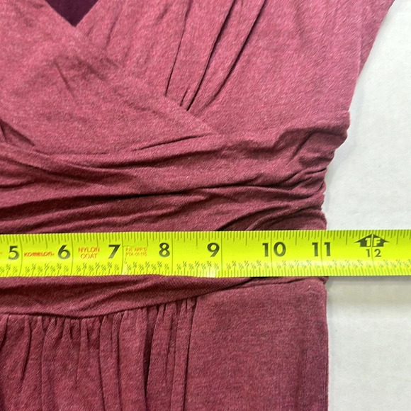 Maeve Anthropologie Galena Burgundy Jersey Knit Midi Dress Womens Size XSmall - Picture 9 of 13